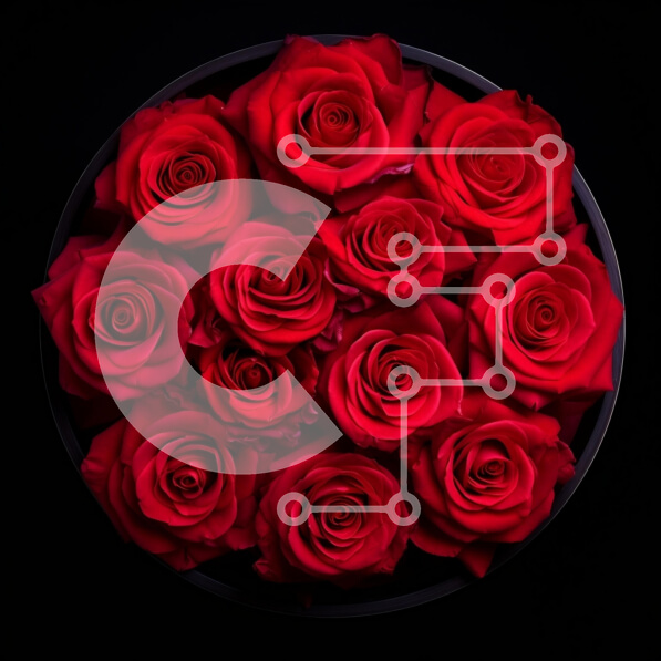 Σετ των 2 Intra Συλλεκτικό Ξύλινο Παζλ Plywood  4mm - Κομψή διάταξη από κόκκινα τριαντάφυλλα Σε Ξύλινο Κουτί - Διαστάσεις: 10x10 cm – 25 κομμάτια