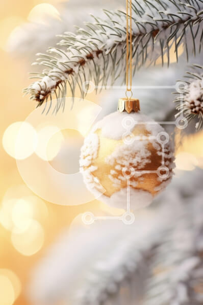 Intra Συλλεκτικό Ξύλινο Παζλ Plywood  4mm - Στολίδι Χριστουγεννιάτικου Δέντρου Σε Ξύλινο Κουτί - Διαστάσεις: 10x10 cm – 25 κομμάτια