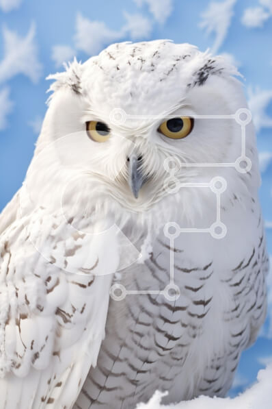 Σετ των 2 Intra Συλλεκτικό Ξύλινο Παζλ Plywood  4mm - Χιονισμένη κουκουβάγια σε μια χειμερινή χώρα των θαυμάτων Σε Ξύλινο Κουτί - Διαστάσεις: 10x10 cm – 25 κομμάτια