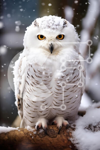 Σετ των 2 Intra Συλλεκτικό Ξύλινο Παζλ Plywood  4mm - Χιονισμένη κουκουβάγια στη χειμερινή σκηνή Σε Ξύλινο Κουτί - Διαστάσεις: 10x10 cm – 25 κομμάτια