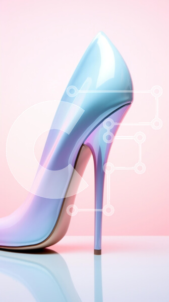 Intra Συλλεκτικό Ξύλινο Παζλ Plywood  4mm - Γυαλιστερό ψηλοτάκουνο παπούτσι Σε Ξύλινο Κουτί - Διαστάσεις Puzzle: 10x10 cm – 25 κομμάτια