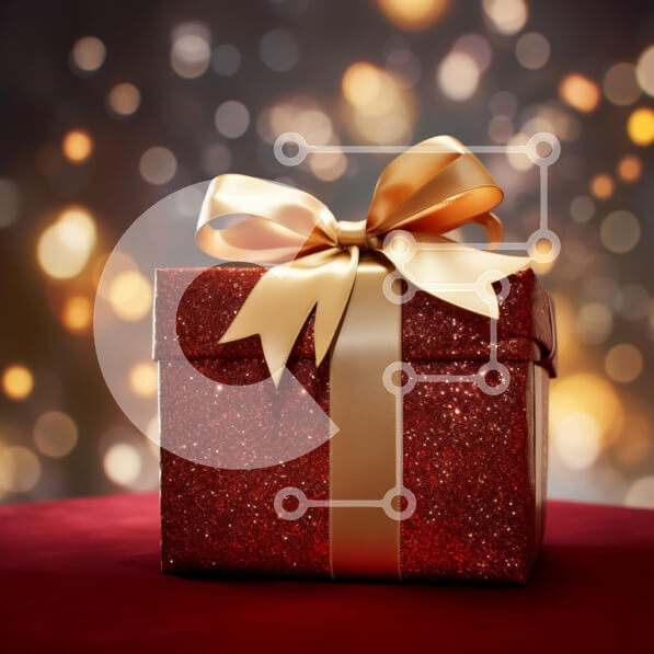 Intra Συλλεκτικό Ξύλινο Παζλ Plywood  4mm - Εορταστικό κουτί δώρου με χρυσή κορδέλα Σε Ξύλινο Κουτί - Διαστάσεις: 10x10 cm – 25 κομμάτια