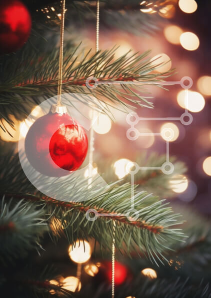 Intra Συλλεκτικό Ξύλινο Παζλ Plywood  4mm - Στολίδι Χριστουγεννιάτικου Δέντρου Σε Ξύλινο Κουτί - Διαστάσεις: 10x10 cm – 25 κομμάτια