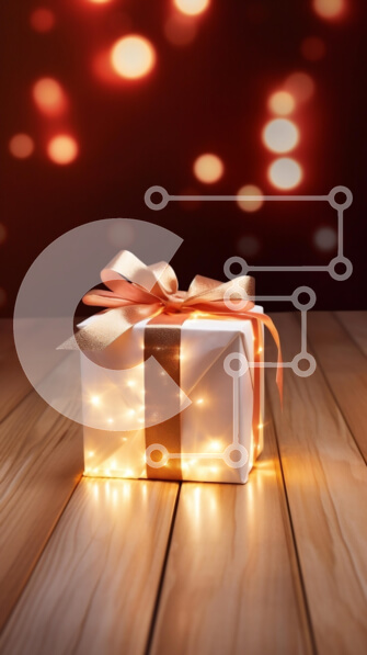 Intra Συλλεκτικό Ξύλινο Παζλ Plywood  4mm - Όμορφα τυλιγμένο κουτί δώρου με φωτάκια Σε Ξύλινο Κουτί - Διαστάσεις: 10x10 cm – 25 κομμάτια