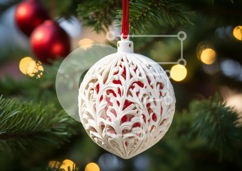 Intra Συλλεκτικό Ξύλινο Παζλ Plywood  4mm - Χριστουγεννιάτικο στολίδι σε πεύκο Σε Ξύλινο Κουτί - Διαστάσεις: 10x10 cm – 25 κομμάτια