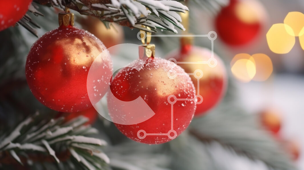 Intra Συλλεκτικό Ξύλινο Παζλ Plywood  4mm - Χριστουγεννιάτικα στολίδια σε αειθαλές δέντρο Σε Ξύλινο Κουτί - Διαστάσεις: 10x10 cm – 25 κομμάτια