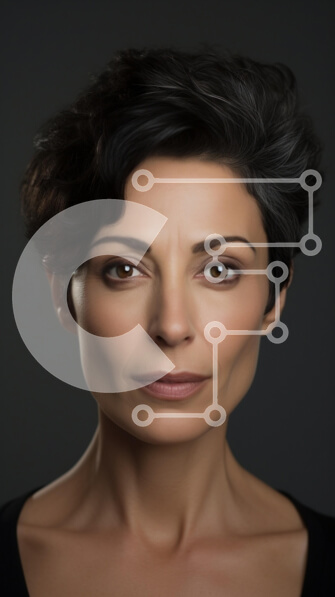 Intra Συλλεκτικό Ξύλινο Παζλ Plywood  4mm - Κομψό πορτρέτο γυναίκας σε απαλό φωτισμό Σε Ξύλινο Κουτί - Διαστάσεις Puzzle: 10x10 cm – 25 κομμάτια