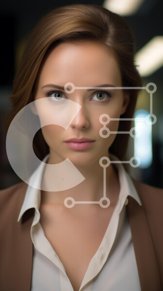 Intra Συλλεκτικό Ξύλινο Παζλ Plywood  4mm - Πορτρέτο μιας γυναίκας με αυτοπεποίθηση με επαγγελματική ενδυμασία Σε Ξύλινο Κουτί - Διαστάσεις Puzzle: 10x10 cm – 25 κομμάτια