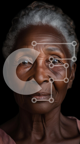 Intra Συλλεκτικό Ξύλινο Παζλ Plywood  4mm - Πορτρέτο ηλικιωμένης γυναίκας Σε Ξύλινο Κουτί - Διαστάσεις Puzzle: 10x10 cm – 25 κομμάτια