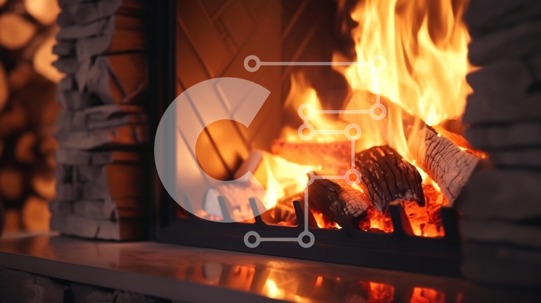 Intra Συλλεκτικό Ξύλινο Παζλ Plywood  4mm - Άνετο τζάκι με πέτρινο περιβάλλον Σε Ξύλινο Κουτί - Διαστάσεις Puzzle: 10x10 cm – 25 κομμάτια