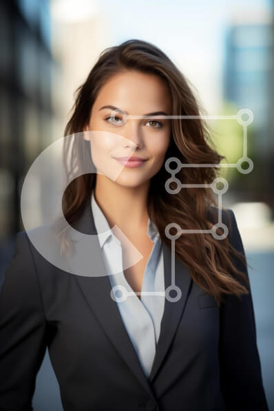 Intra Συλλεκτικό Ξύλινο Παζλ Plywood  4mm - Επαγγελματική νεαρή γυναίκα με επαγγελματική ενδυμασία Σε Ξύλινο Κουτί - Διαστάσεις Puzzle: 10x10 cm – 25 κομμάτια