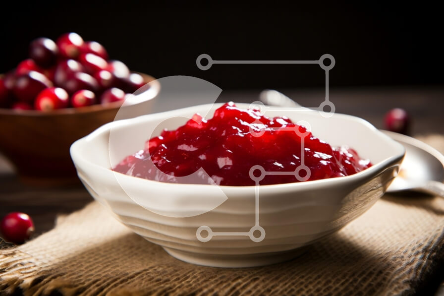 Σετ των 2 Intra Συλλεκτικό Ξύλινο Παζλ Plywood  4mm - Cranberry Jelly με φρέσκα Cranberries Σε Ξύλινο Κουτί - Διαστάσεις: 10x10 cm – 25 κομμάτια