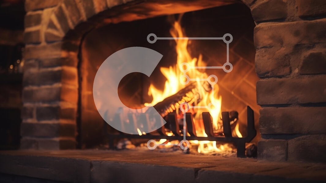 Intra Συλλεκτικό Ξύλινο Παζλ Plywood  4mm - Άνετο τζάκι με φλόγες Σε Ξύλινο Κουτί - Διαστάσεις Puzzle: 10x10 cm – 25 κομμάτια