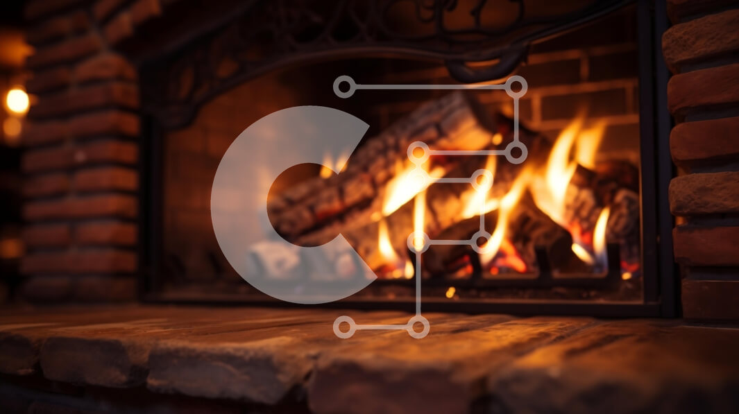 Intra Συλλεκτικό Ξύλινο Παζλ Plywood  4mm - Άνετο τζάκι με φλόγες που χορεύουν Σε Ξύλινο Κουτί - Διαστάσεις Puzzle: 10x10 cm – 25 κομμάτια