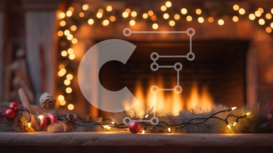 Intra Συλλεκτικό Ξύλινο Παζλ Plywood  4mm - Άνετο γιορτινό τζάκι με διακοσμητικά Σε Ξύλινο Κουτί - Διαστάσεις: 10x10 cm – 25 κομμάτια