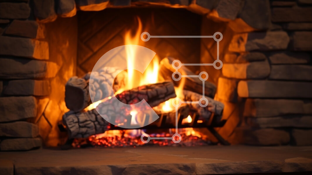 Intra Συλλεκτικό Ξύλινο Παζλ Plywood  4mm - Άνετο τζάκι με φλόγες που τρίζουν Σε Ξύλινο Κουτί - Διαστάσεις Puzzle: 10x10 cm – 25 κομμάτια