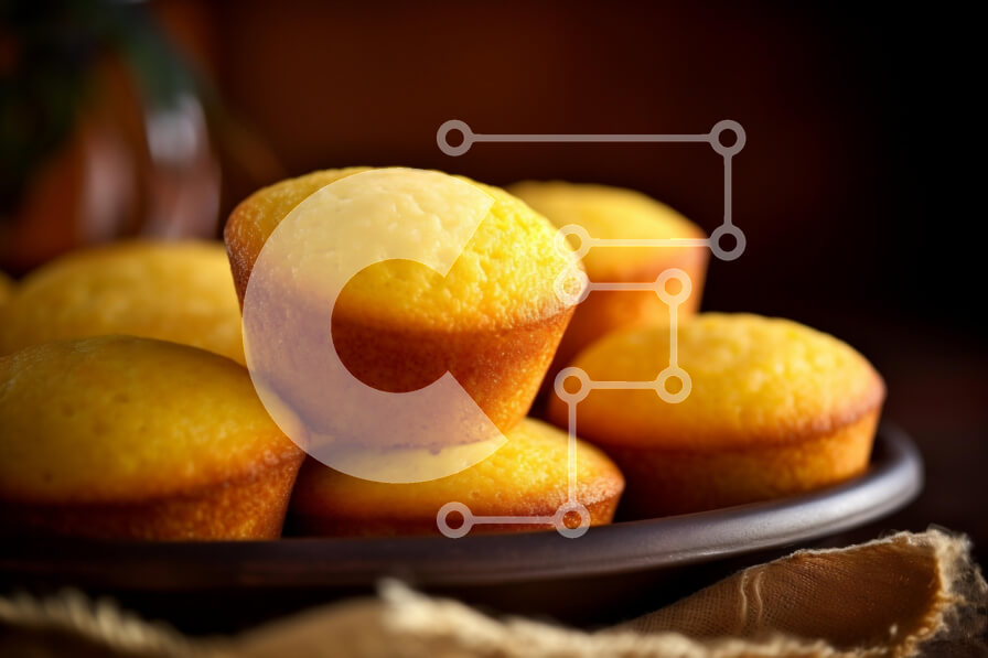 Σετ των 2 Intra Συλλεκτικό Ξύλινο Παζλ Plywood  4mm - Μάφιν φρεσκοψημένου καλαμποκιού Σε Ξύλινο Κουτί - Διαστάσεις: 10x10 cm – 25 κομμάτια