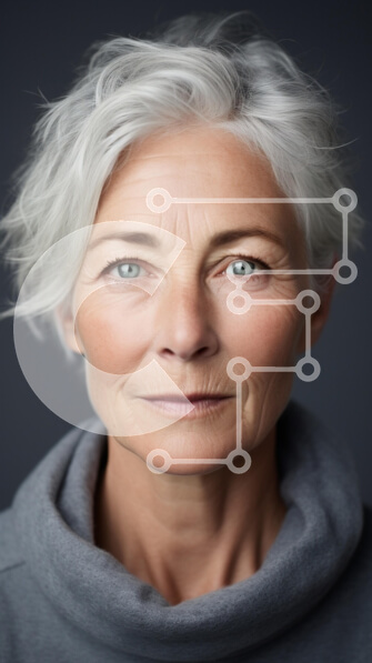 Intra Συλλεκτικό Ξύλινο Παζλ Plywood  4mm - Πορτρέτο μιας μεγαλύτερης γυναίκας με γκρίζα μαλλιά Σε Ξύλινο Κουτί - Διαστάσεις Puzzle: 10x10 cm – 25 κομμάτια