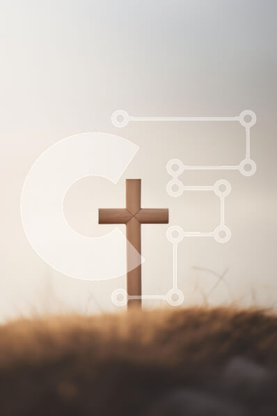 Intra Συλλεκτικό Ξύλινο Παζλ Plywood  4mm - Ξύλινος σταυρός σε ένα γαλήνιο τοπίο Σε Ξύλινο Κουτί - Διαστάσεις Puzzle: 10x10 cm – 25 κομμάτια