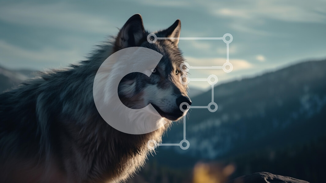 Σετ των 2 Intra Συλλεκτικό Ξύλινο Παζλ Plywood  4mm - Μεγαλοπρεπής λύκος στη φύση Σε Ξύλινο Κουτί - Διαστάσεις: 10x10 cm – 25 κομμάτια