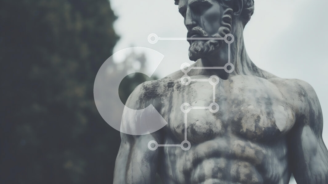 Intra Συλλεκτικό Ξύλινο Παζλ Plywood  4mm - Μυώδες άγαλμα ενός άνδρα Σε Ξύλινο Κουτί - Διαστάσεις Puzzle: 10x10 cm – 25 κομμάτια