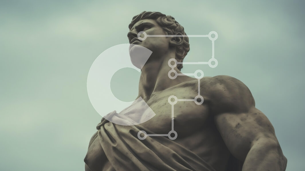 Intra Συλλεκτικό Ξύλινο Παζλ Plywood  4mm - Ηρωικό άγαλμα ενάντια στον συννεφιασμένο ουρανό Σε Ξύλινο Κουτί - Διαστάσεις Puzzle: 10x10 cm – 25 κομμάτια