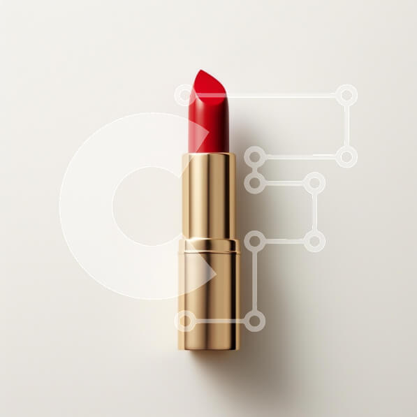 Σετ των 2 Intra Συλλεκτικό Ξύλινο Παζλ Plywood  4mm - Κομψό κόκκινο κραγιόν σε χρυσή θήκη Σε Ξύλινο Κουτί - Διαστάσεις: 10x10 cm – 25 κομμάτια