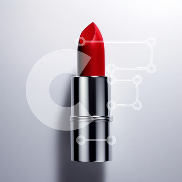 Σετ των 2 Intra Συλλεκτικό Ξύλινο Παζλ Plywood  4mm - Κόκκινο κραγιόν σε μίνιμαλ φόντο Σε Ξύλινο Κουτί - Διαστάσεις: 10x10 cm – 25 κομμάτια