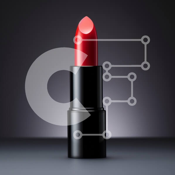 Σετ των 2 Intra Συλλεκτικό Ξύλινο Παζλ Plywood  4mm - Κομψό κόκκινο κραγιόν σε σκούρο φόντο Σε Ξύλινο Κουτί - Διαστάσεις: 10x10 cm – 25 κομμάτια