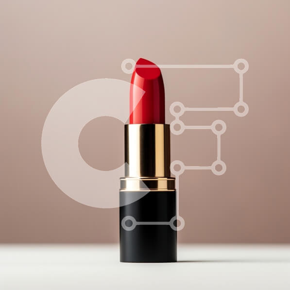 Σετ των 2 Intra Συλλεκτικό Ξύλινο Παζλ Plywood  4mm - Κομψό κόκκινο κραγιόν σωλήνα Σε Ξύλινο Κουτί - Διαστάσεις: 10x10 cm – 25 κομμάτια