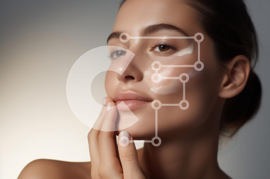 Intra Συλλεκτικό Ξύλινο Παζλ Plywood  4mm - Γυναίκα που εφαρμόζει κρέμα περιποίησης δέρματος Σε Ξύλινο Κουτί - Διαστάσεις Puzzle: 10x10 cm – 25 κομμάτια