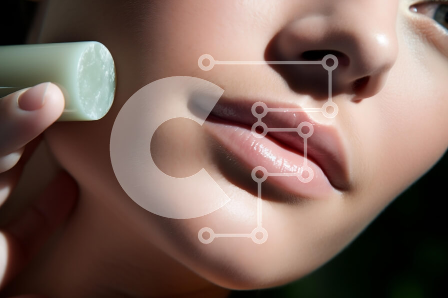 Intra Συλλεκτικό Ξύλινο Παζλ Plywood  4mm - Κοντινό πλάνο εφαρμογής περιποίησης δέρματος στο πρόσωπο της γυναίκας Σε Ξύλινο Κουτί - Διαστάσεις Puzzle: 10x10 cm – 25 κομμάτια