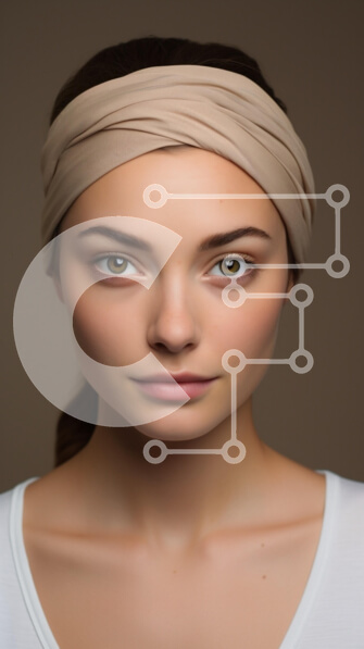 Intra Συλλεκτικό Ξύλινο Παζλ Plywood  4mm - Πορτρέτο μιας νεαρής γυναίκας με κορδέλα στο κεφάλι Σε Ξύλινο Κουτί - Διαστάσεις Puzzle: 10x10 cm – 25 κομμάτια