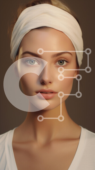 Intra Συλλεκτικό Ξύλινο Παζλ Plywood  4mm - Πορτρέτο μιας νεαρής γυναίκας με φυσικό μακιγιάζ Σε Ξύλινο Κουτί - Διαστάσεις Puzzle: 10x10 cm – 25 κομμάτια