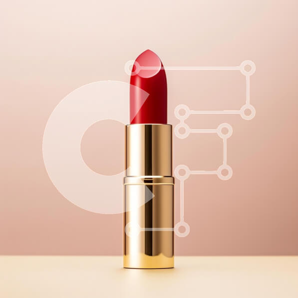 Σετ των 2 Intra Συλλεκτικό Ξύλινο Παζλ Plywood  4mm - Κομψό κόκκινο κραγιόν σε χρυσό περίβλημα Σε Ξύλινο Κουτί - Διαστάσεις: 10x10 cm – 25 κομμάτια