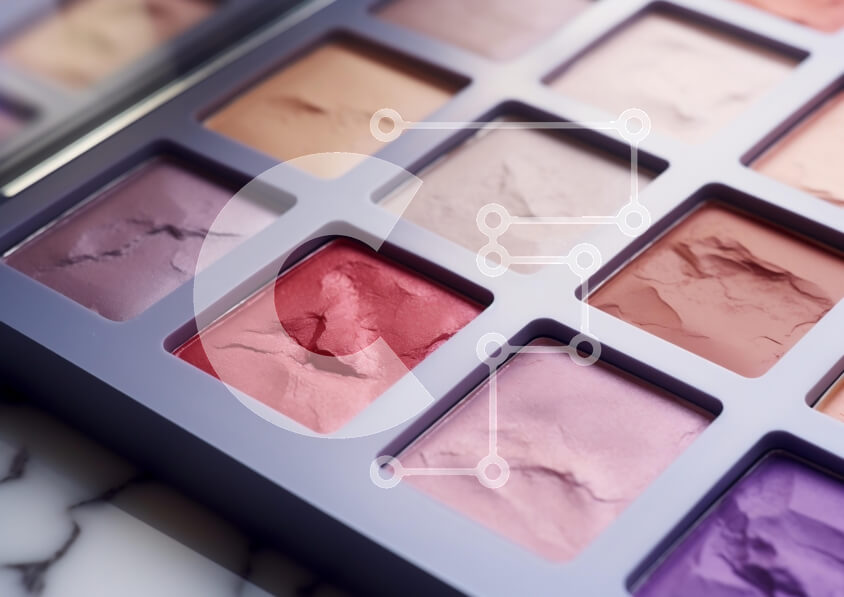 Intra Συλλεκτικό Ξύλινο Παζλ Plywood  4mm - Πολύχρωμη παλέτα μακιγιάζ με πλούσιες αποχρώσεις Σε Ξύλινο Κουτί - Διαστάσεις Puzzle: 10x10 cm – 25 κομμάτια