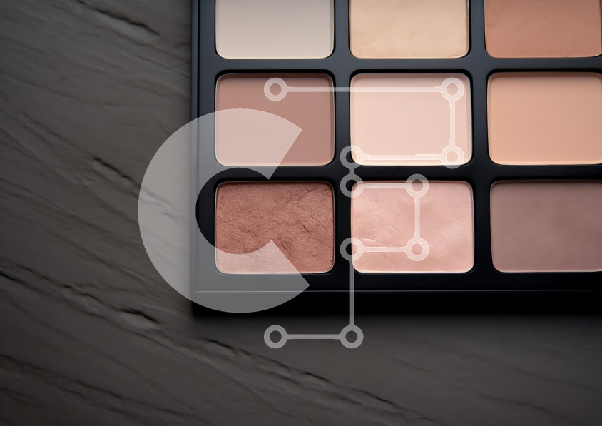 Intra Συλλεκτικό Ξύλινο Παζλ Plywood  4mm - Παλέτα μακιγιάζ με ουδέτερες αποχρώσεις Σε Ξύλινο Κουτί - Διαστάσεις Puzzle: 10x10 cm – 25 κομμάτια