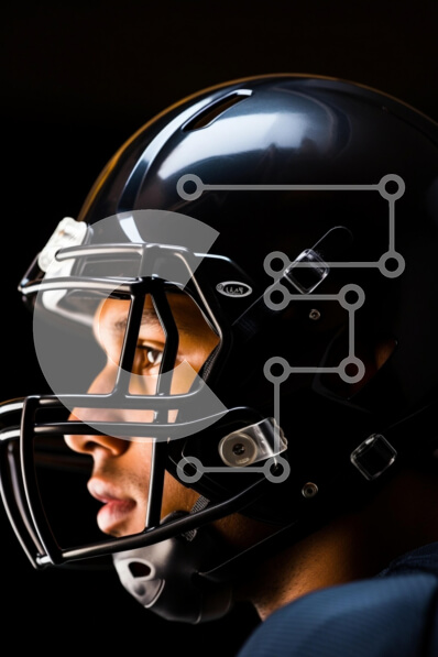 Intra Συλλεκτικό Ξύλινο Παζλ Plywood  4mm - Ποδοσφαιριστής με μαύρο κράνος Σε Ξύλινο Κουτί - Διαστάσεις Puzzle: 10x10 cm – 25 κομμάτια