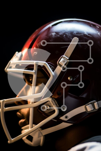 Intra Συλλεκτικό Ξύλινο Παζλ Plywood  4mm - Ποδοσφαιριστής με κράνος βυσσινί Σε Ξύλινο Κουτί - Διαστάσεις Puzzle: 10x10 cm – 25 κομμάτια