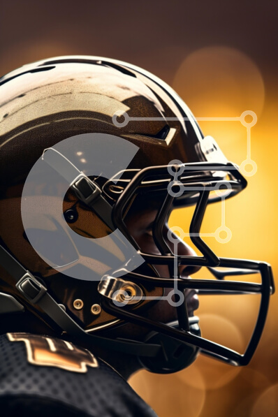 Intra Συλλεκτικό Ξύλινο Παζλ Plywood  4mm - Κράνος ποδοσφαιριστή στο προφίλ Σε Ξύλινο Κουτί - Διαστάσεις Puzzle: 10x10 cm – 25 κομμάτια