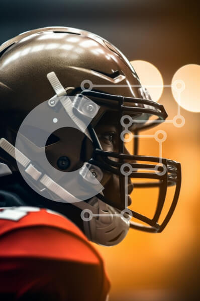 Intra Συλλεκτικό Ξύλινο Παζλ Plywood  4mm - Ποδοσφαιριστής με χρυσό κράνος με κόκκινη φανέλα Σε Ξύλινο Κουτί - Διαστάσεις Puzzle: 10x10 cm – 25 κομμάτια