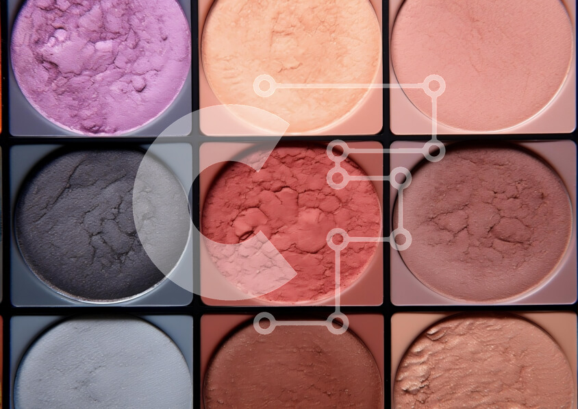 Intra Συλλεκτικό Ξύλινο Παζλ Plywood  4mm - Παλέτα μακιγιάζ με διάφορες αποχρώσεις Σε Ξύλινο Κουτί - Διαστάσεις Puzzle: 10x10 cm – 25 κομμάτια