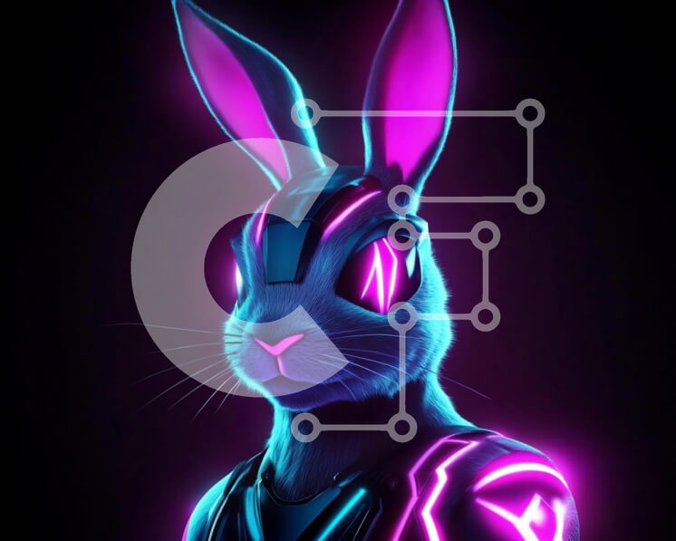 Σετ των 2 Intra Συλλεκτικό Ξύλινο Παζλ Plywood  4mm - Κυβερνητικός χαρακτήρας κουνελιού Σε Ξύλινο Κουτί - Διαστάσεις: 10x10 cm – 25 κομμάτια