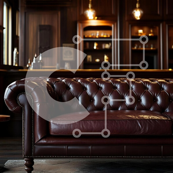 Intra Συλλεκτικό Ξύλινο Παζλ Plywood  4mm - Πολυτελής δερμάτινος καναπές σε κομψό εσωτερικό Σε Ξύλινο Κουτί - Διαστάσεις Puzzle: 10x10 cm – 25 κομμάτια