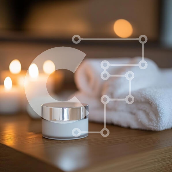 Σετ των 2 Intra Συλλεκτικό Ξύλινο Παζλ Plywood  4mm - Ρύθμιση σπα με βάζο κρέμας και κεριά Σε Ξύλινο Κουτί - Διαστάσεις: 10x10 cm – 25 κομμάτια