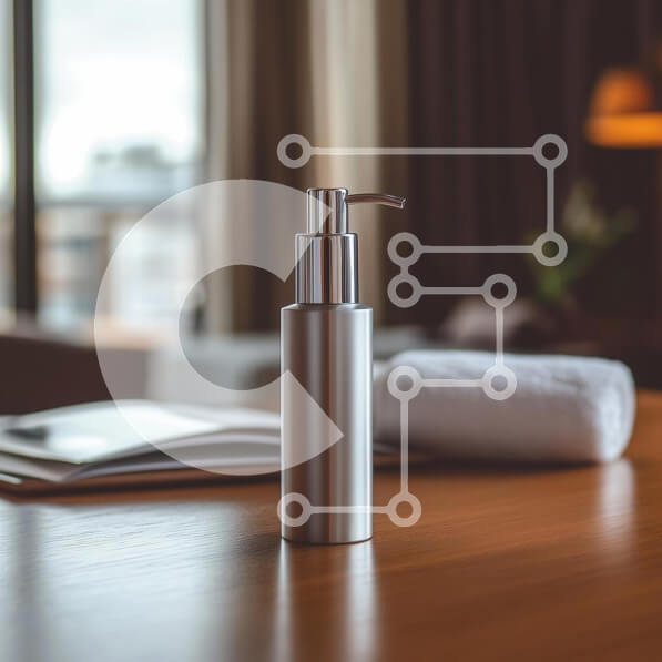 Intra Συλλεκτικό Ξύλινο Παζλ Plywood  4mm - Μεταλλικό μπουκάλι αντλίας σε άνετο εσωτερικό περιβάλλον Σε Ξύλινο Κουτί - Διαστάσεις Puzzle: 10x10 cm – 25 κομμάτια