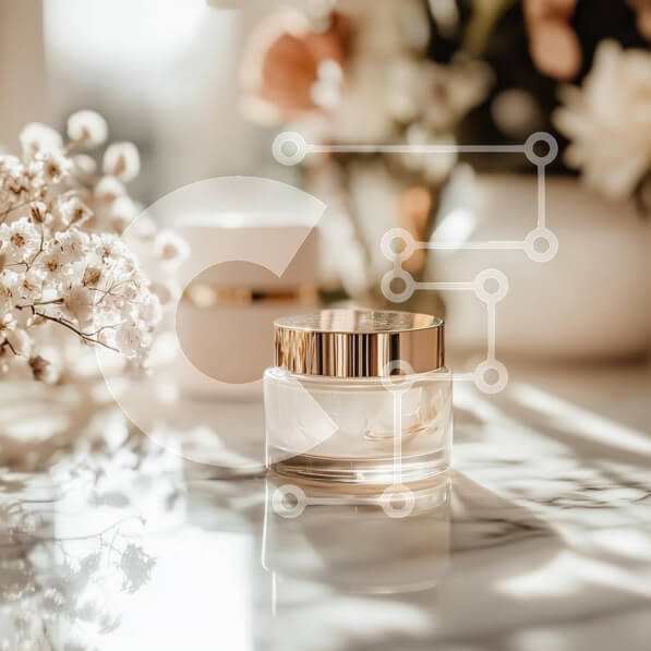 Σετ των 2 Intra Συλλεκτικό Ξύλινο Παζλ Plywood  4mm - Πολυτελείς καλλυντικές κρέμες σε μαρμάρινο πάγκο Σε Ξύλινο Κουτί - Διαστάσεις: 10x10 cm – 25 κομμάτια