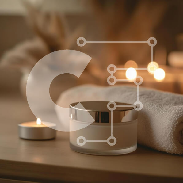 Σετ των 2 Intra Συλλεκτικό Ξύλινο Παζλ Plywood  4mm - Ρύθμιση σπα με βάζο κρέμας και κερί Σε Ξύλινο Κουτί - Διαστάσεις: 10x10 cm – 25 κομμάτια