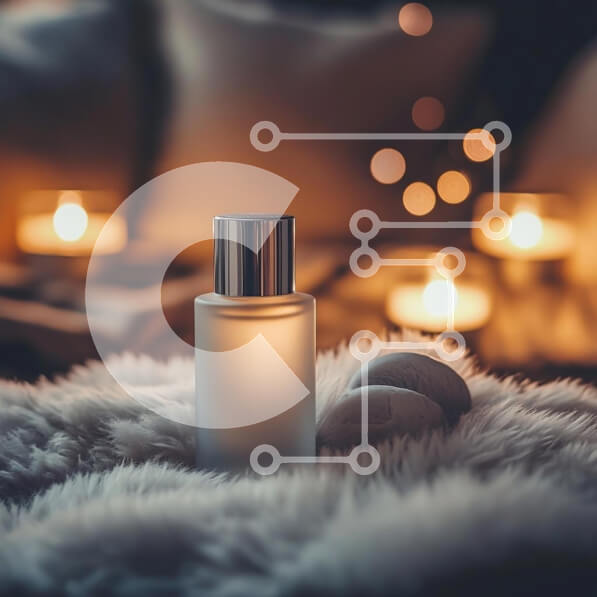 Σετ των 2 Intra Συλλεκτικό Ξύλινο Παζλ Plywood  4mm - Γαλήνιο μπουκάλι αρώματος με απαλό φωτισμό και φυσικά στοιχεία Σε Ξύλινο Κουτί - Διαστάσεις: 10x10 cm – 25 κομμάτια