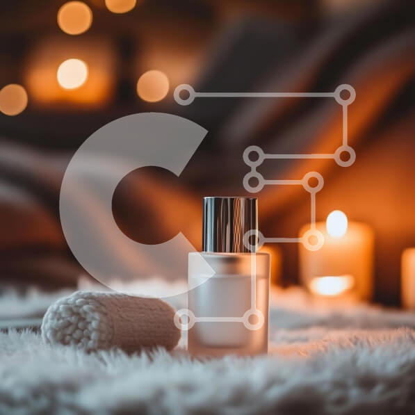 Σετ των 2 Intra Συλλεκτικό Ξύλινο Παζλ Plywood  4mm - Μπουκάλι αρώματος σε ζεστό περιβάλλον με κεριά Σε Ξύλινο Κουτί - Διαστάσεις: 10x10 cm – 25 κομμάτια